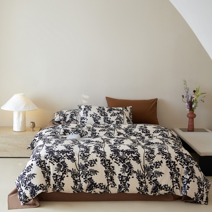 怡家居 2024新款全棉磨毛印花四件套 晚棠