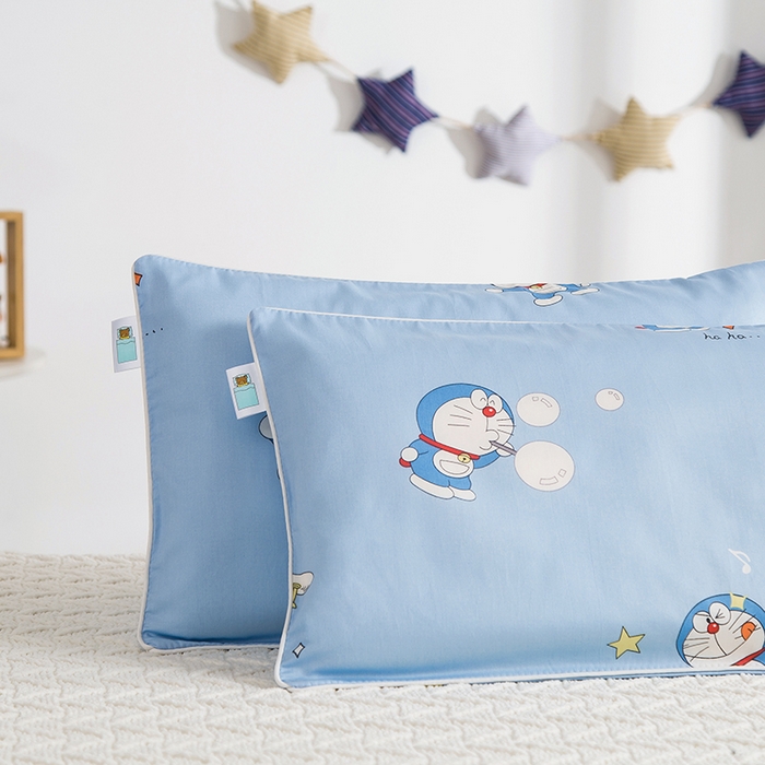 91家纺网 家纺一手货源 找家纺 2024新款A类60支印花儿童枕头套 蓝小胖