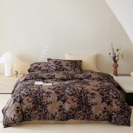 怡家居 2024新款全棉磨毛印花四件套 墨染