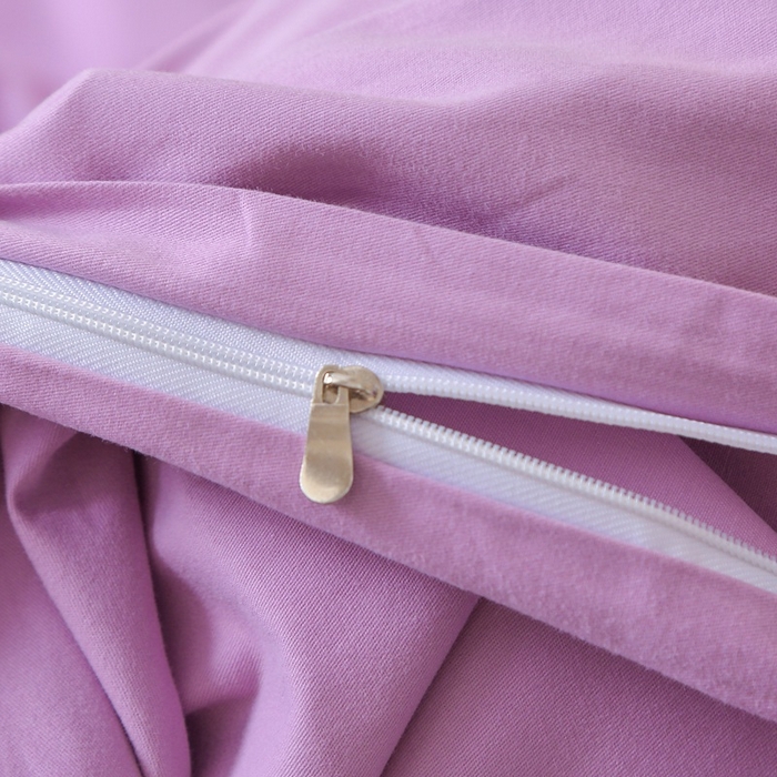 91家纺网 家纺一手货源 找家纺 晶缦家纺 2024新款全棉13376纯色喷气全棉磨毛单品被套 暖芸馨-雾紫色