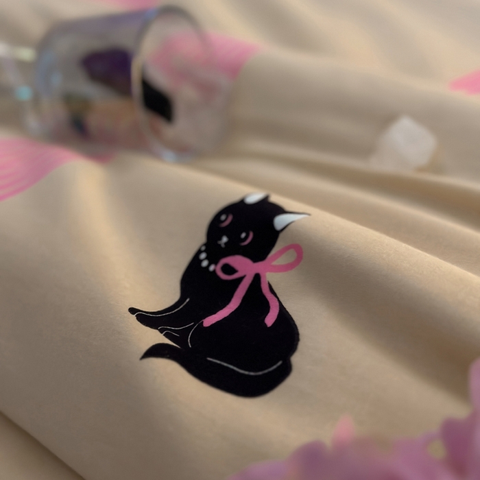 91家纺网 家纺一手货源 找家纺 怡家居 2024新款全棉磨毛印花四件套 桃气