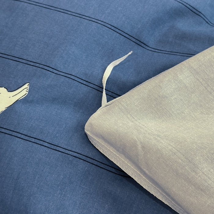 91家纺网 家纺一手货源 找家纺 怡家居 2024新款全棉磨毛印花四件套 蓝猫