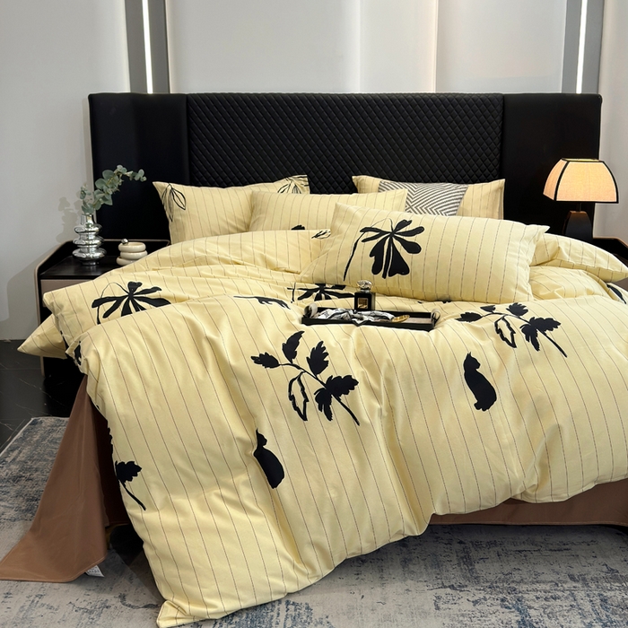 91家纺网 家纺一手货源 找家纺 怡家居 2024新款全棉磨毛印花四件套 左秋