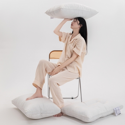 91家纺网 家纺一手货源 找家纺 （总）露函家居 2025新款A类刺绣款沁柔蚕丝枕枕头枕芯