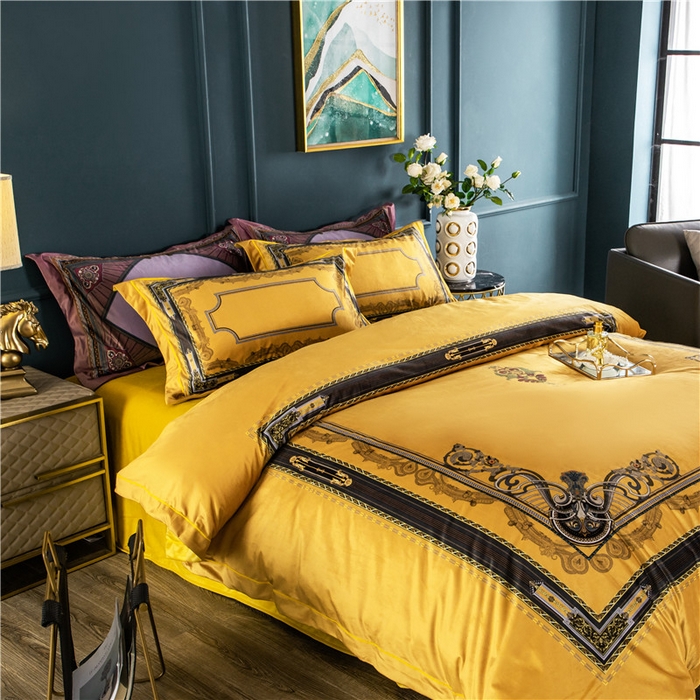 91家纺网 家纺一手货源 找家纺 梵克保罗 2024秋冬新款有氧臻棉绒数码印花9斤四件套（控价+100） 佛罗伦萨-黄