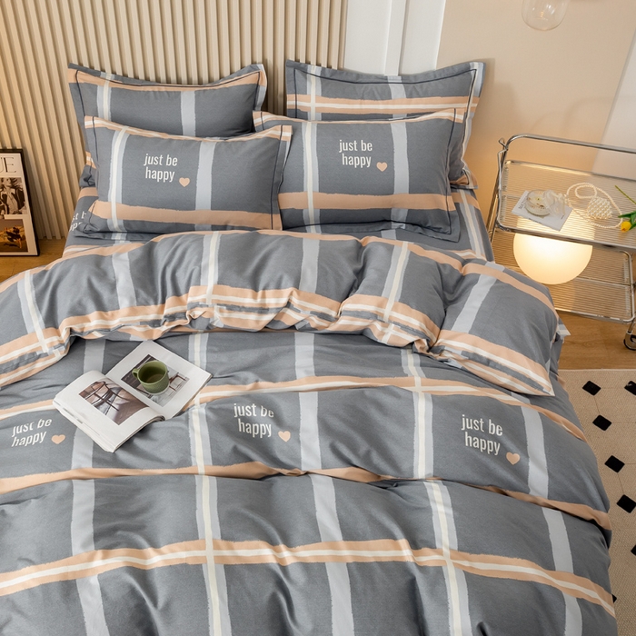 91家纺网 家纺一手货源 找家纺 威布斯 2025新款加厚纯棉全棉磨毛三件套四件套 初遇-蓝