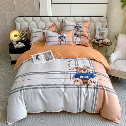 91家纺网 家纺一手货源 找家纺 （总）梧桐树 2025新款100%全棉大版全棉磨毛四件套