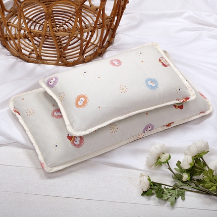 91家纺网 家纺一手货源 找家纺 （总）明星枕业 2024新款双层纱儿童卡通荞麦枕幼儿园宝宝枕头枕芯