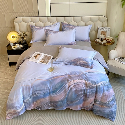 91家纺网 家纺一手货源 找家纺 （总）梧桐树 2025新款100%全棉大版全棉磨毛四件套