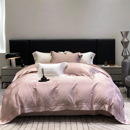 91家纺网 家纺一手货源 找家纺 （总）黑白森林 2024新款高支天丝棉提花四件套系列-雅温