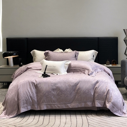 91家纺网 家纺一手货源 找家纺 （总）黑白森林 2024新款高支天丝棉提花四件套系列-弥雅