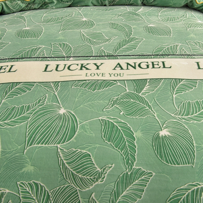 91家纺网 家纺一手货源 找家纺 静缘分 2025新款230克特厚8.5斤牛奶绒金貂绒床裙款保暖四件套-一叶知秋