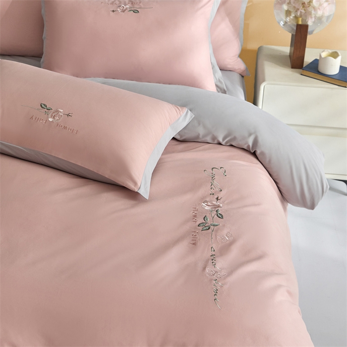 91家纺网 家纺一手货源 找家纺 （总）新保暖-秋冬A类加厚全棉磨毛刺绣四件套-玫瑰花香系列（礼盒包装）