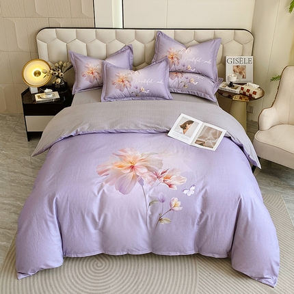 91家纺网 家纺一手货源 找家纺 （总）梧桐树 2025新款100%全棉大版全棉磨毛四件套