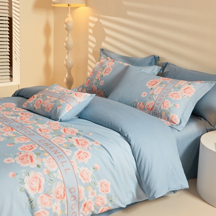 91家纺网 家纺一手货源 找家纺 （总）2024新保暖-秋冬A类加厚磨毛天丝棉数码四件套-花芙系列(礼盒包装）