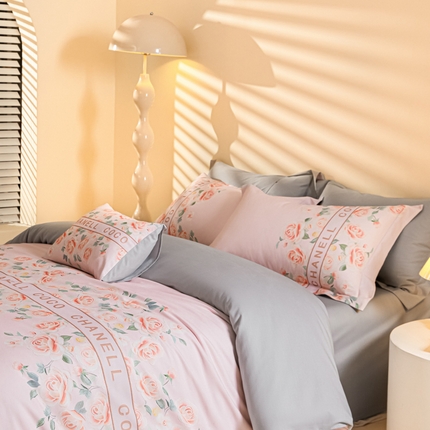 91家纺网 家纺一手货源 找家纺 （总）2024新保暖-秋冬A类加厚磨毛天丝棉数码四件套-花芙系列(礼盒包装）