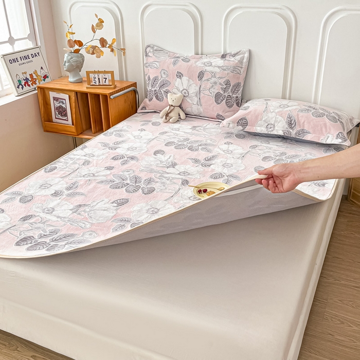 91家纺网 家纺一手货源 找家纺 2025新款牛奶绒立体提花复合垫学生垫家用护垫-JHD系列 JHD 02