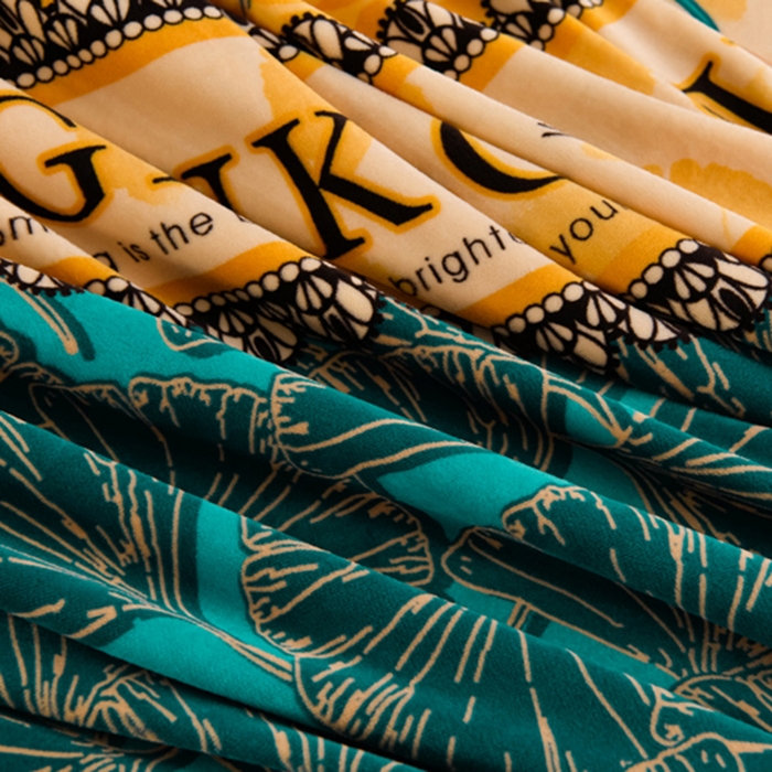 91家纺网 家纺一手货源 找家纺 静缘分 2025新款230克特厚8.5斤牛奶绒金貂绒床裙款保暖四件套-银杏满地