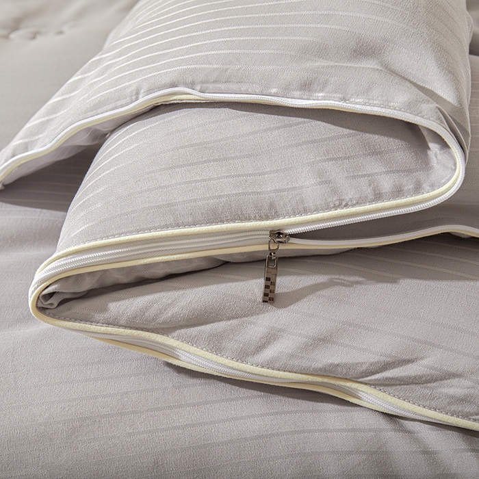 91家纺网 家纺一手货源 找家纺 森璐家纺 2024新款1原棉提花大豆子母被（提供买家秀） 星云灰