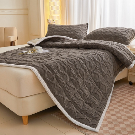 卡伦家纺 2025新款塔芙绒保暖床垫成人双人单人床垫 暮云灰