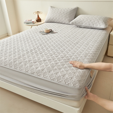 91家纺网 家纺一手货源 找家纺 （总）柔品 2025新款牛奶棉大豆夹棉床笠