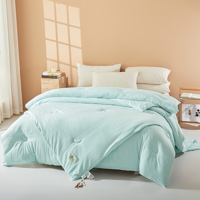 91家纺网 家纺一手货源 找家纺 森璐家纺 2024新款1原棉提花大豆子母被（提供买家秀） 清新绿