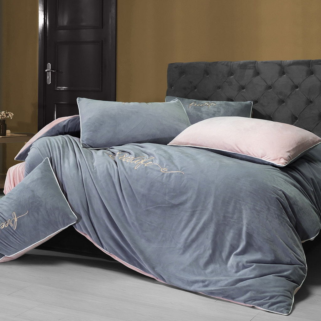 91家纺网 家纺一手货源 找家纺 （总）千朵森 2024新款高端锦丝绒四件套-杰西卡 风格一