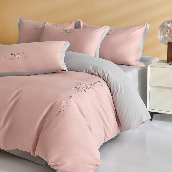 91家纺网 家纺一手货源 找家纺 （总）新保暖-秋冬A类加厚全棉磨毛刺绣四件套-玫瑰花香系列（礼盒包装）