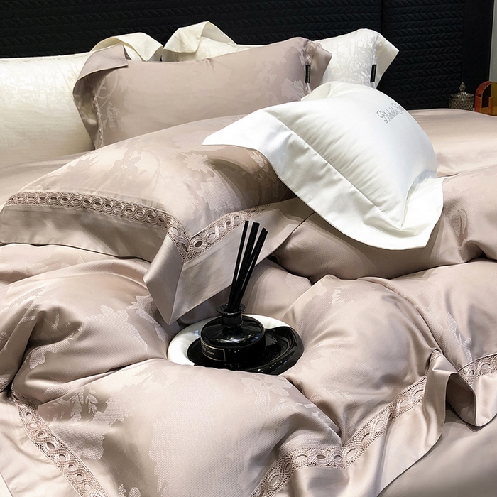 91家纺网 家纺一手货源 找家纺 （总）黑白森林 2024新款高支天丝棉提花四件套系列-雅温