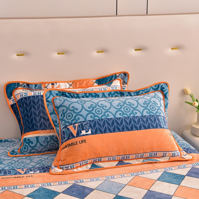 91家纺网 家纺一手货源 找家纺 静缘分 2025新款230克特厚8.5斤牛奶绒金貂绒床裙款保暖四件套-简约格调