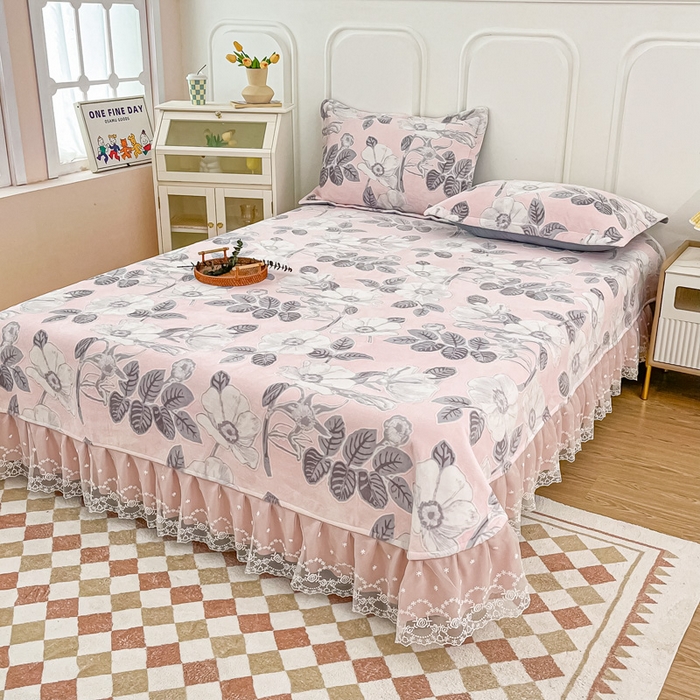 91家纺网 家纺一手货源 找家纺 2025新款牛奶绒立体提花复合床盖榻榻米炕盖炕垫JHC系列 JHC 02