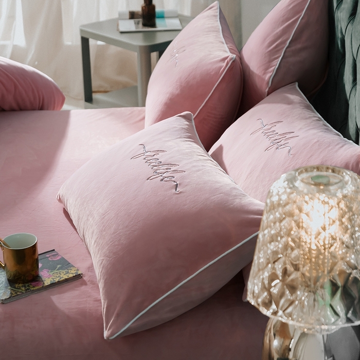 91家纺网 家纺一手货源 找家纺 千朵森 2024新款高端锦丝绒四件套-杰西卡 风格一 杰西卡-豆沙