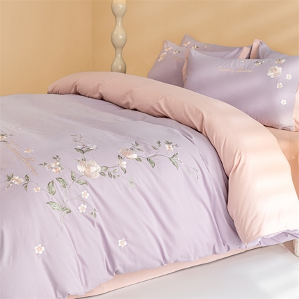 91家纺网 家纺一手货源 找家纺 （总）2024新保暖-秋冬A类100支全棉磨毛刺绣四件套-花语系列（礼盒包装）