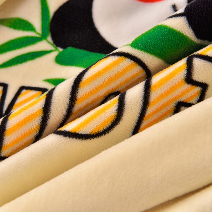 91家纺网 家纺一手货源 找家纺 静缘分 2025新款230克特厚8.5斤牛奶绒金貂绒床裙款保暖四件套-可爱熊猫