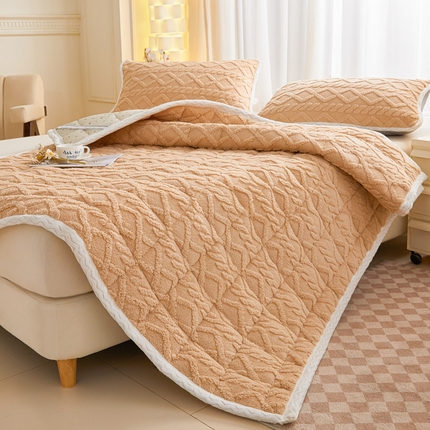 卡伦家纺 2025新款塔芙绒保暖床垫成人双人单人床垫 奶茶咖