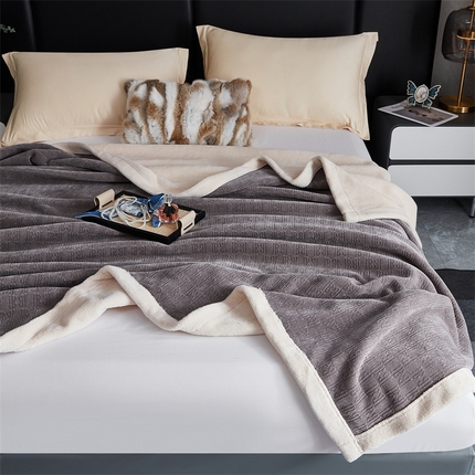 91家纺网 家纺一手货源 找家纺 2024新款雪妮尔四季毛毯毯子家用毛毛毯毯子 绅士灰