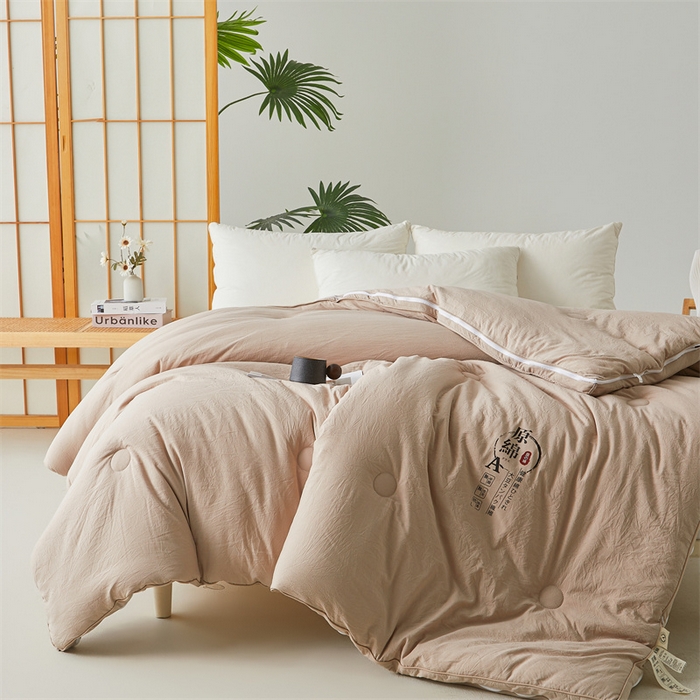 91家纺网 家纺一手货源 找家纺 创优家纺 2025新款原棉子母被双胎被春秋被冬被被子被芯二合一拉链款 原棉-卡其