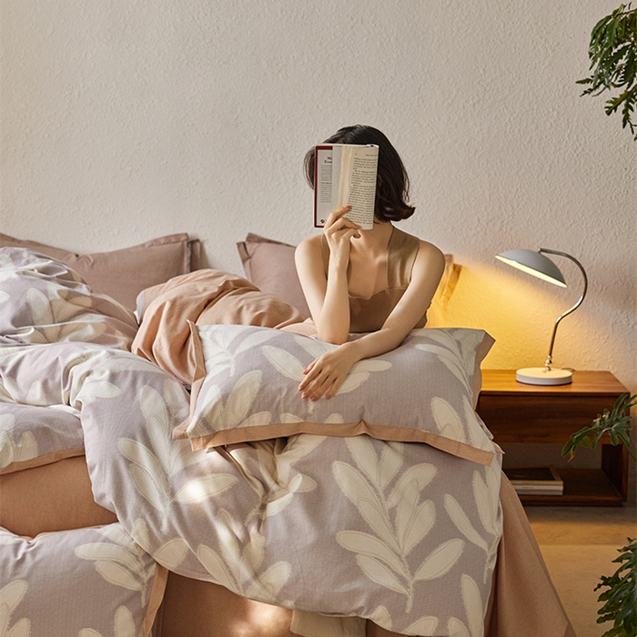 91家纺网 家纺一手货源 找家纺 2024新款全棉磨毛印花工艺款四件套 亦初