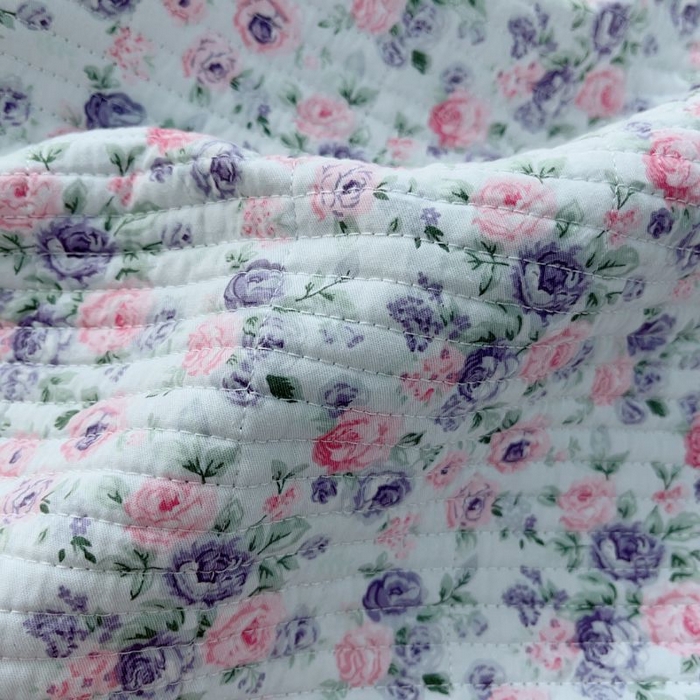 91家纺网 家纺一手货源 找家纺 2024新款棉加绒双面两用四季款床盖三件套 紫町花