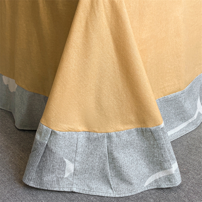 91家纺网 家纺一手货源 找家纺 2024新保暖-秋冬加厚全棉磨毛活性印花系列四件套（礼盒包装） 人间茶白-灰