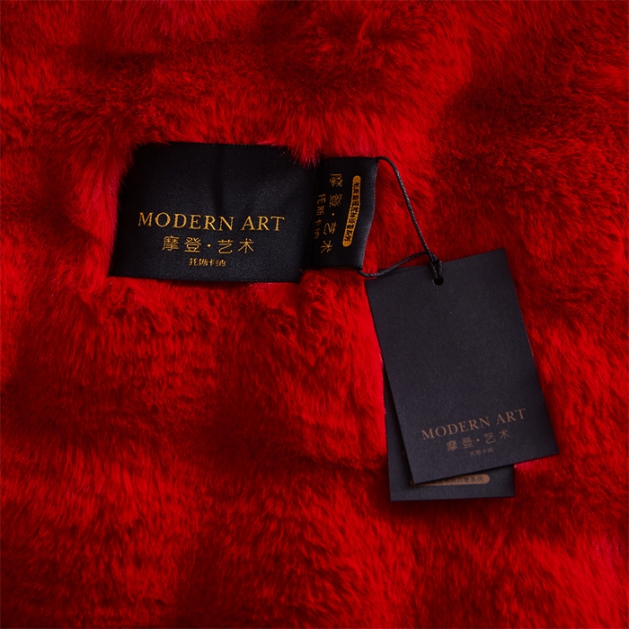 91家纺网 家纺一手货源 找家纺 2025新款仿皮草摩登艺术毛毯毯子子家用毛毛毯毯子四季盖毛毯毯子 艺术大红