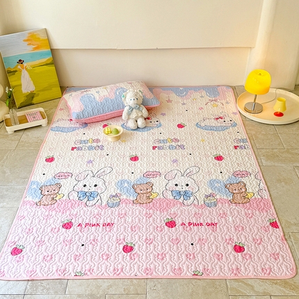 91家纺网 家纺一手货源 找家纺 （总）美达家纺 2025新款A类双面全棉夹棉洛丽塔系列全棉床褥地垫