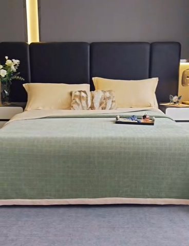 91家纺网 家纺一手货源 找家纺 2024新款雪妮尔四季毛毯毯子家用毛毛毯毯子 浅绿