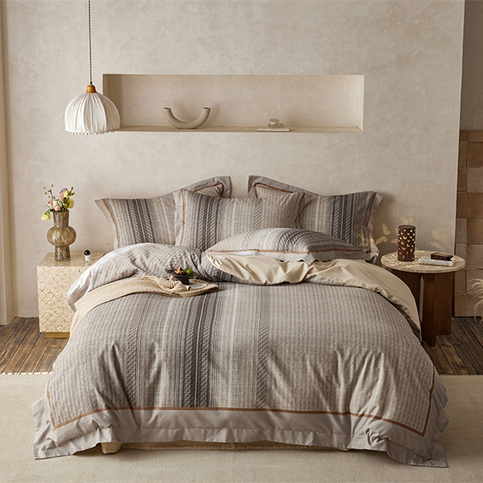 91家纺网 家纺一手货源 找家纺 2024新款全棉磨毛数码印花系列四件套 林音