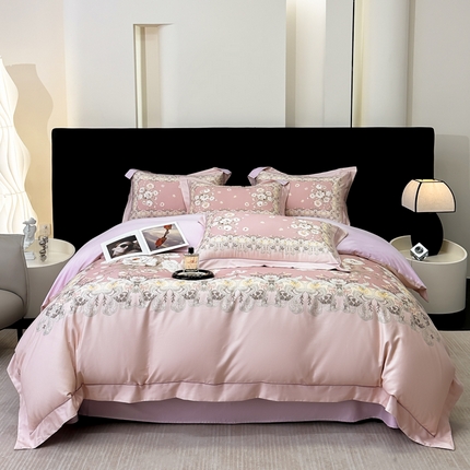 91家纺网 家纺一手货源 找家纺 （总）舒慕 2025新款天丝棉数码印花四件套