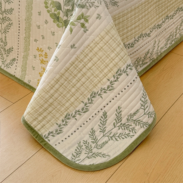 91家纺网 家纺一手货源 找家纺 2024新款全棉卡通印花宝宝绒双拼床盖床垫 热带雨林