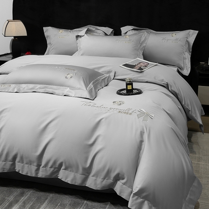 91家纺网 家纺一手货源 找家纺 （总）绒博士 2024新款160支长绒棉四件套-巴黎之约