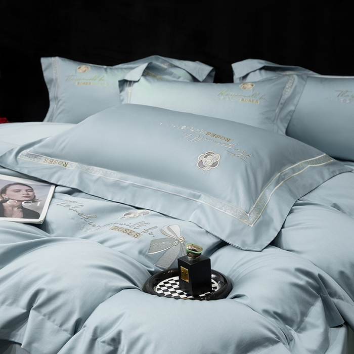 91家纺网 家纺一手货源 找家纺 （总）绒博士 2024新款160支长绒棉四件套-巴黎之约