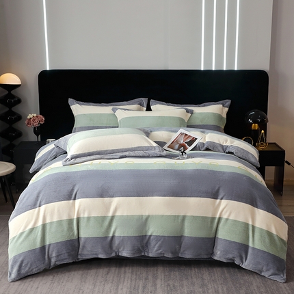 91家纺网 家纺一手货源 找家纺 （总）席之家 2024新款A类260克牛奶棉四件套-杰尼卡系列