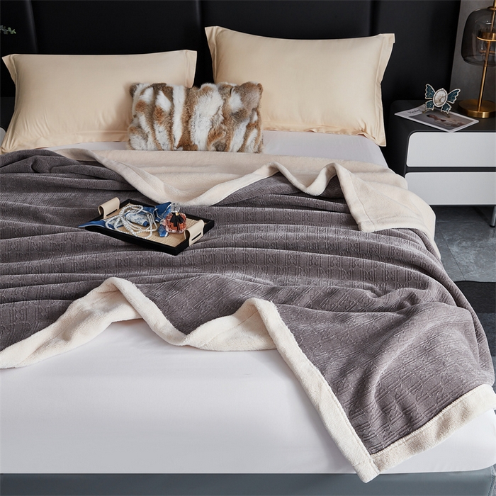 91家纺网 家纺一手货源 找家纺 2024新款雪妮尔四季毛毯毯子家用毛毛毯毯子 绅士灰